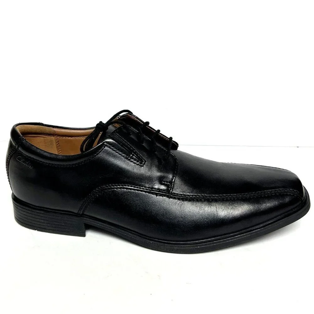 Clarks Mens Tilden Walk Oxford Black Size 10.5Wide